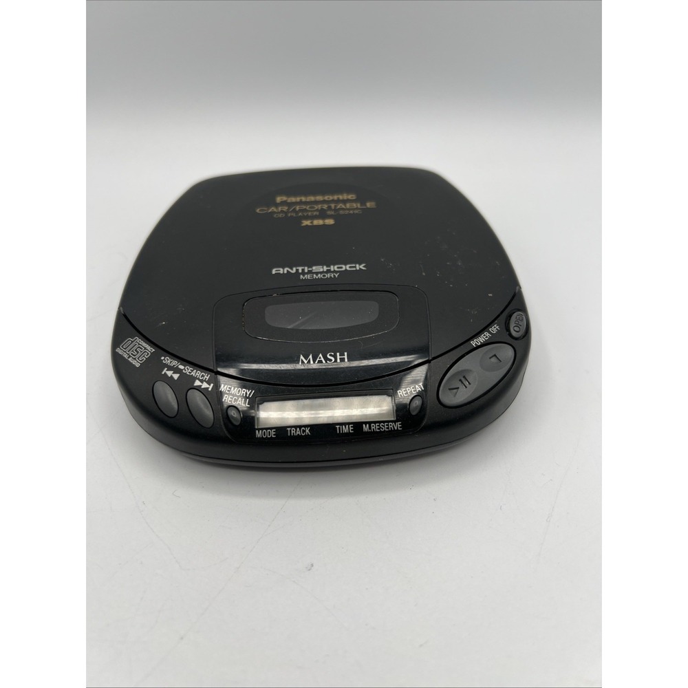 Vintage 1995 Panasonic SL-S241C CD Player Anti-Shock XBS Car Portable WORKING